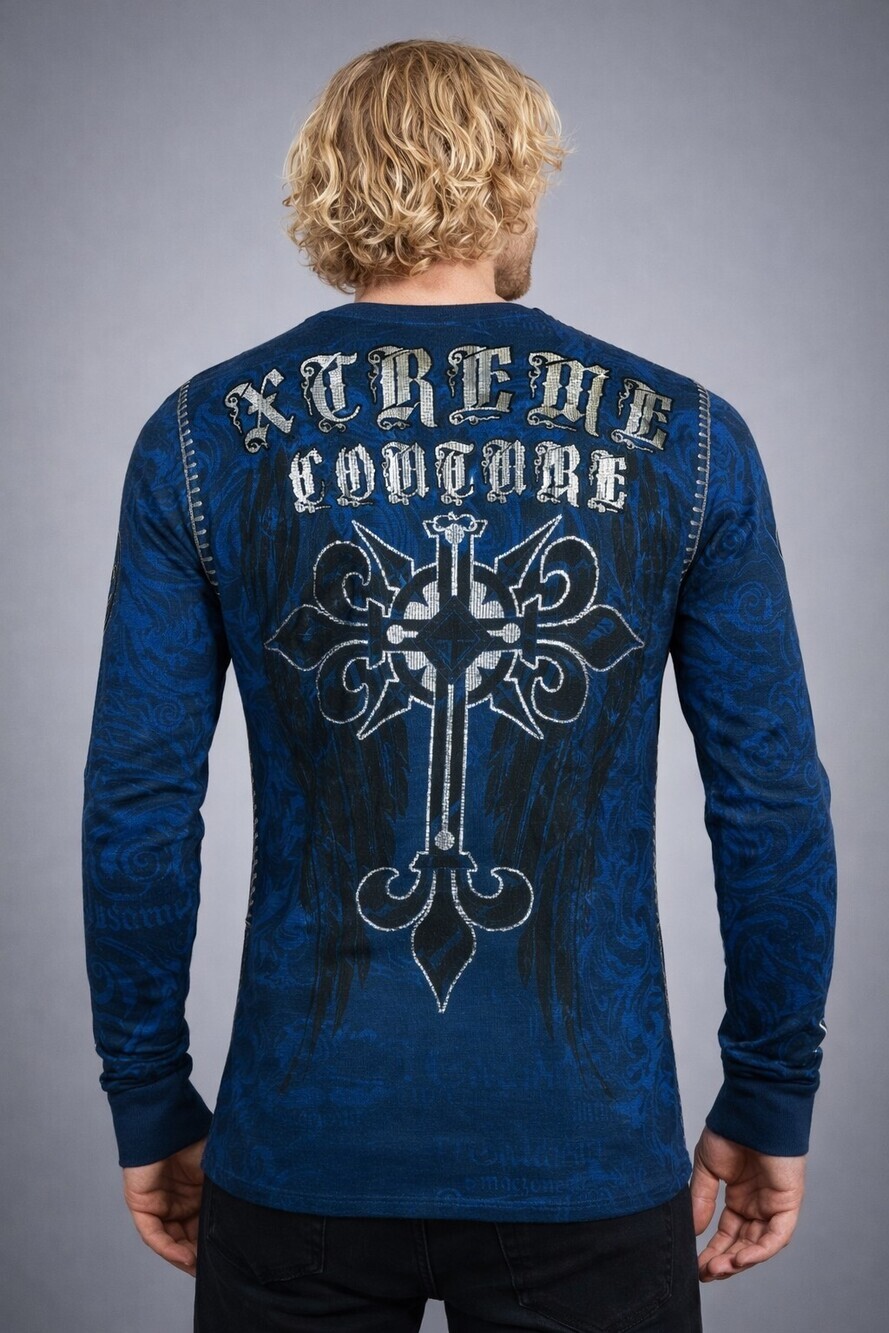 Xtreme Couture by AFFLICTION HERCULES Men's Shirt THERMAL Sz M X18521 A111 NWT